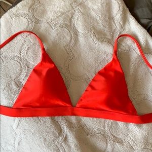 Red Triangle Bikini Top